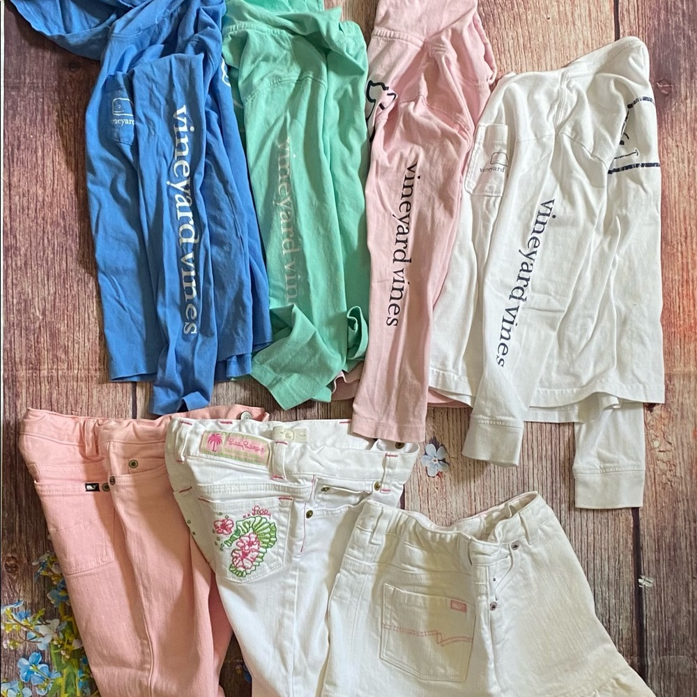 Lot of 7 Vineyard vines items + bonus Lilly denim